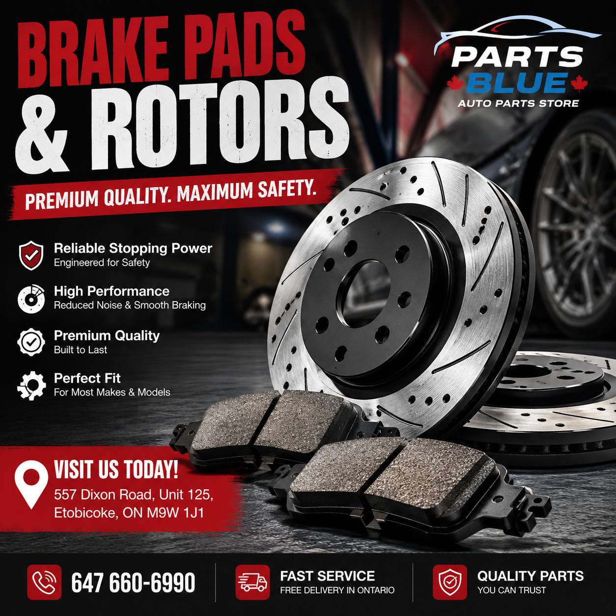 Brake Pads & Rotors – In Stock