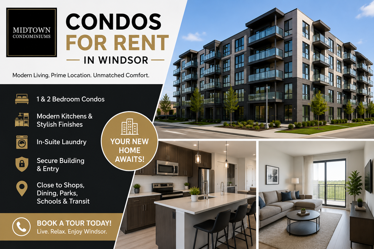 Condos for Rent in Windsor – Modern & Convenient Living
